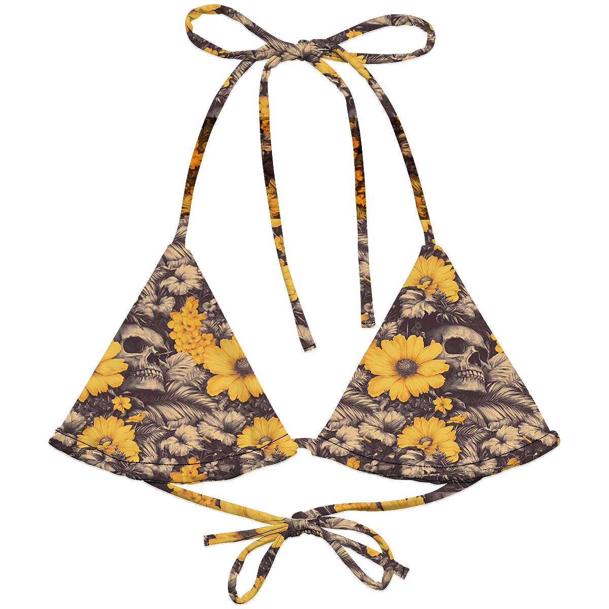 "Deadly Petals" String Bikini Top